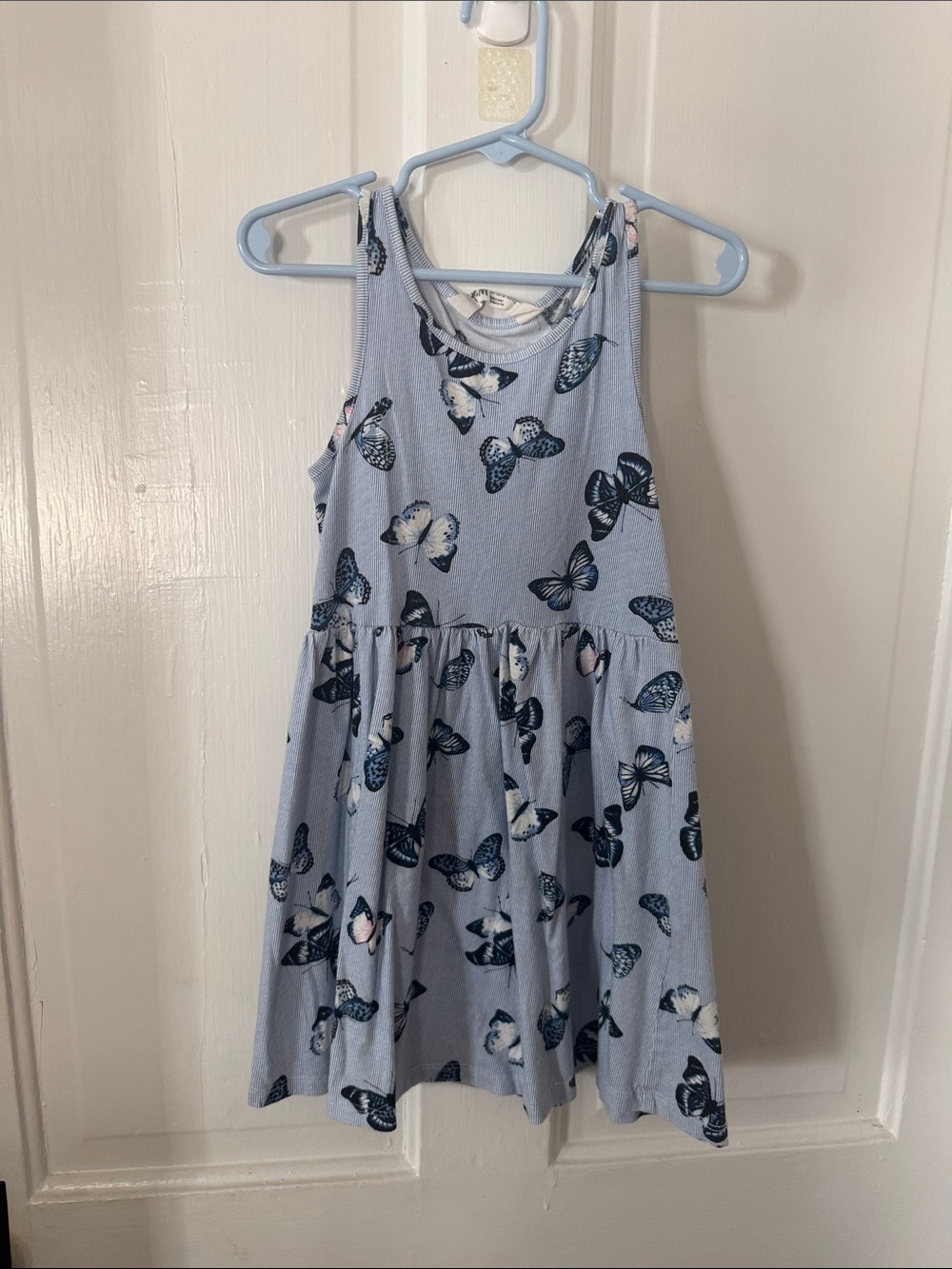 H&M Light Blue Butterfly Tank Dress